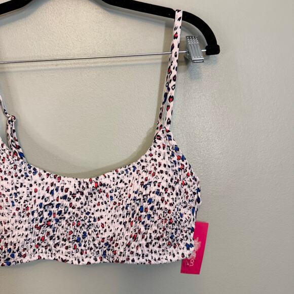 Xhilaration 2pc Bikini Set Girls 12-14 XL White Multicolor Padded Chic Beach NWT - Picture 4 of 16